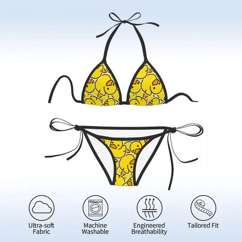 Yellow Ducky Bikini Set